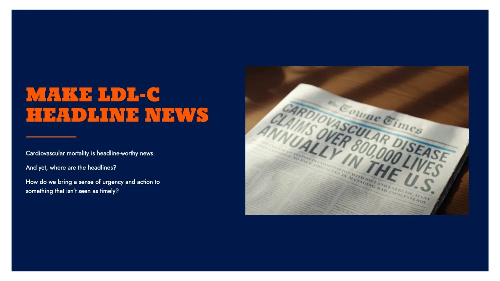 Novartis market prep deck: Make LDL-C Headline News section divider